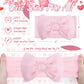 Valentine Headband For Girls Waffle Tied Bow Hairband Baby Heart Headband Organizer Pink Hair Bow Valentines Day Accessories Gif
