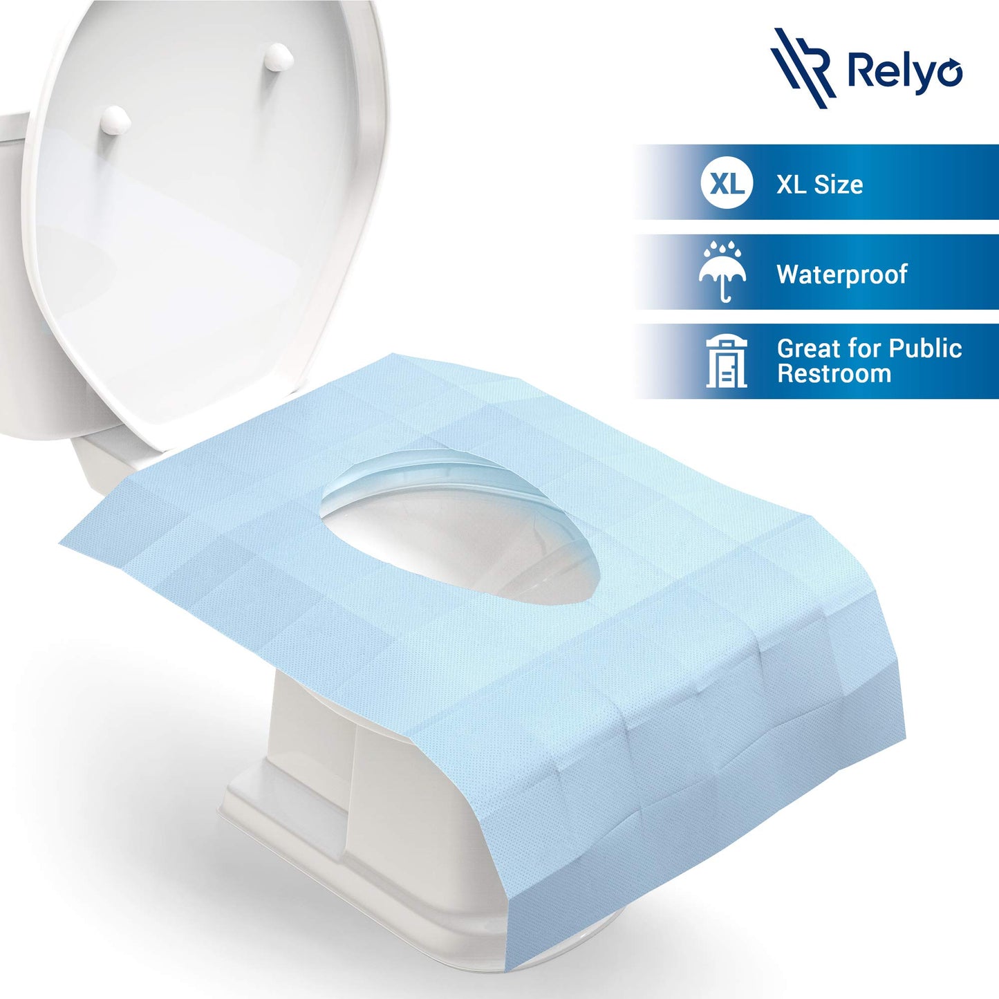 Toilet Seat Covers Disposable 100% Waterproof (20 Pack) - Xl Disposable Toilet Seat Covers For Adults And Kids Potty Training -