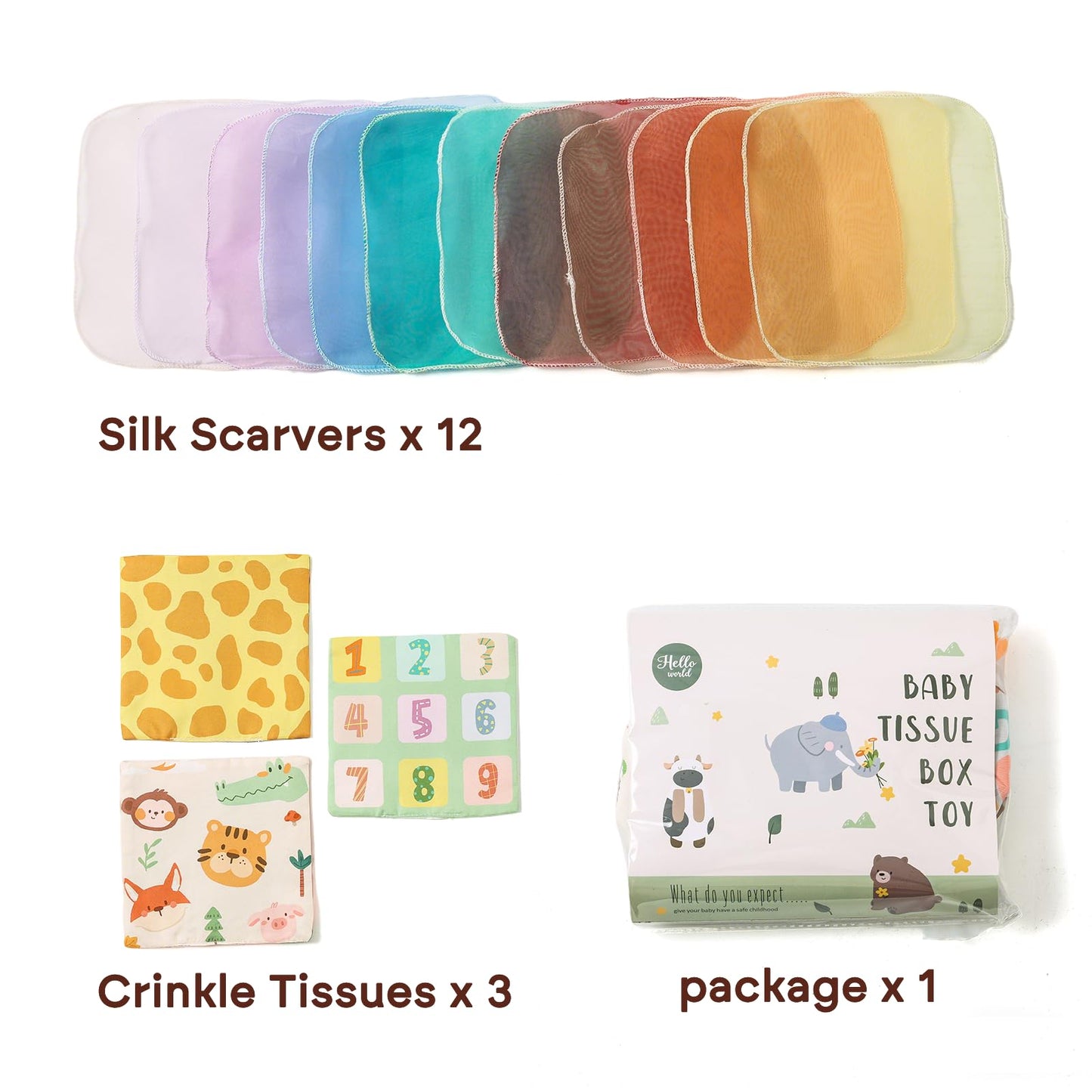 Youuys Baby Tissue Box Toy for Babies 6-12 Months - Montessori Toys Baby Tissue Box Sensory Toys for 1 Year Old - Baby Boy Girl