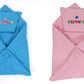 CTMKIDS Baby Wrap with Cap for Kids 74x74 cm  Blue & Pink