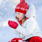 2 Pairs Kids Winter Ski Gloves Waterproof Warm Snow Mittens Full Finger Gloves For Toddlers Infants (Red, Royal Blue, 1-3 Years)