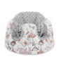 Caruili Minky Seat Cover For Bumbo, Ultra Soft Comfortable, Removable Baby Floor Seat For Boys & Girls, Gray Animal