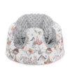 Caruili Minky Seat Cover For Bumbo, Ultra Soft Comfortable, Removable Baby Floor Seat For Boys & Girls, Gray Animal