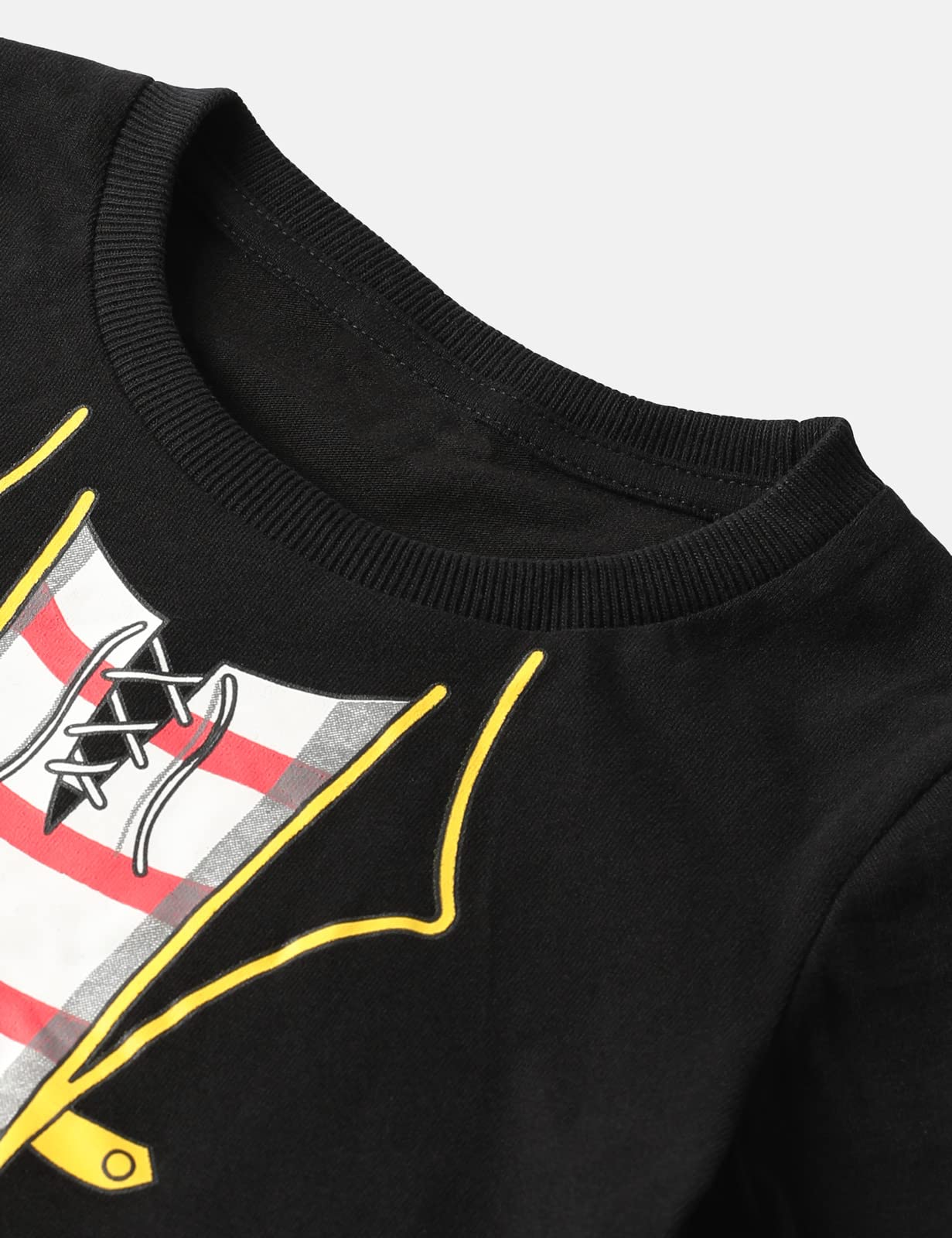 Cosland Boys Pirate Shirt Halloween Costume, Black, Medium