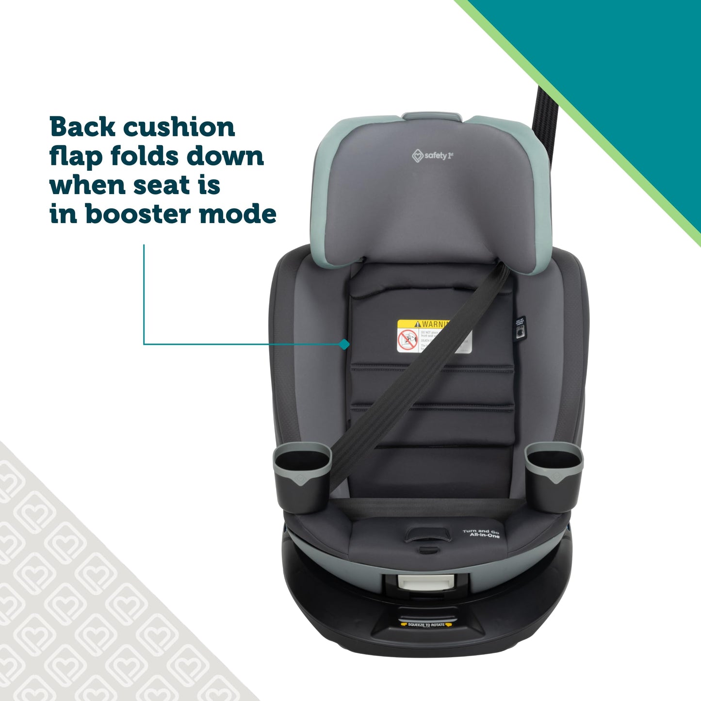 Safety 1st Turn and Go 360 ST Rotating All-in-One Convertible Car Seat, SafetySwivel Technology, SecureTech Installation, 3-in-1