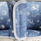Shopping Cart Cover For Baby/Toddler With Pillow, Cozy High Chair Cover, Blue Spaceship