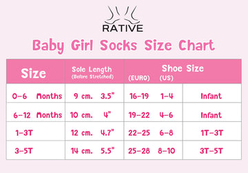 Rative Non Skid Anti Slip Cotton Dress Crew Socks With Grips For Baby Infant Toddler Kids Girls (0-6 Months, Rg-92X)