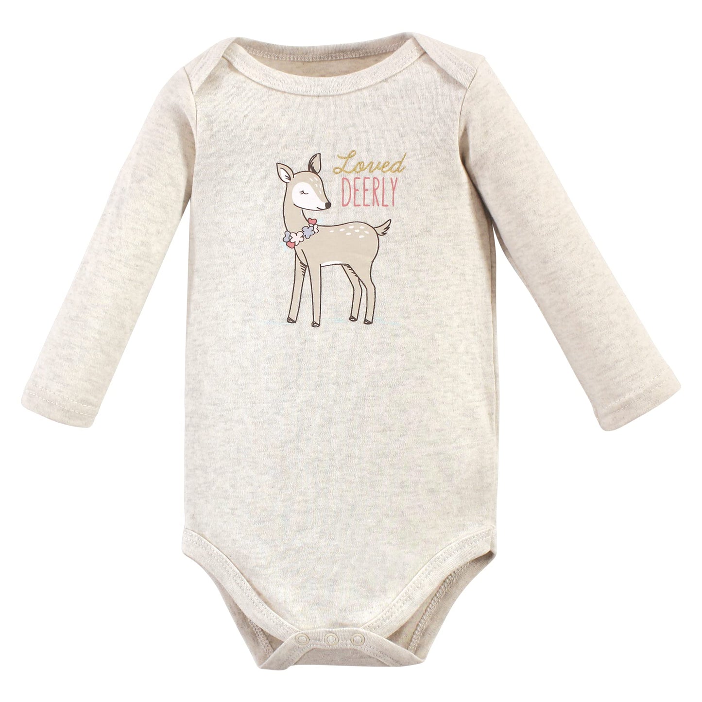 Hudson Baby Unisex Baby Cotton Long-Sleeve Bodysuits, Enchanted Forest, 0-3 Months