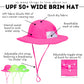 Swimzip Wide Brim Sun Hat | Upf 50+ Protection For Baby, Toddler, And Kids