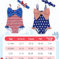 Mioglrie Baby Girl Swimsuit Toddler 4Th Of July Swimsuit 3T-4T Bathing Suit Star Ruffle Stripe Summer Beach One Piece Swimwear F