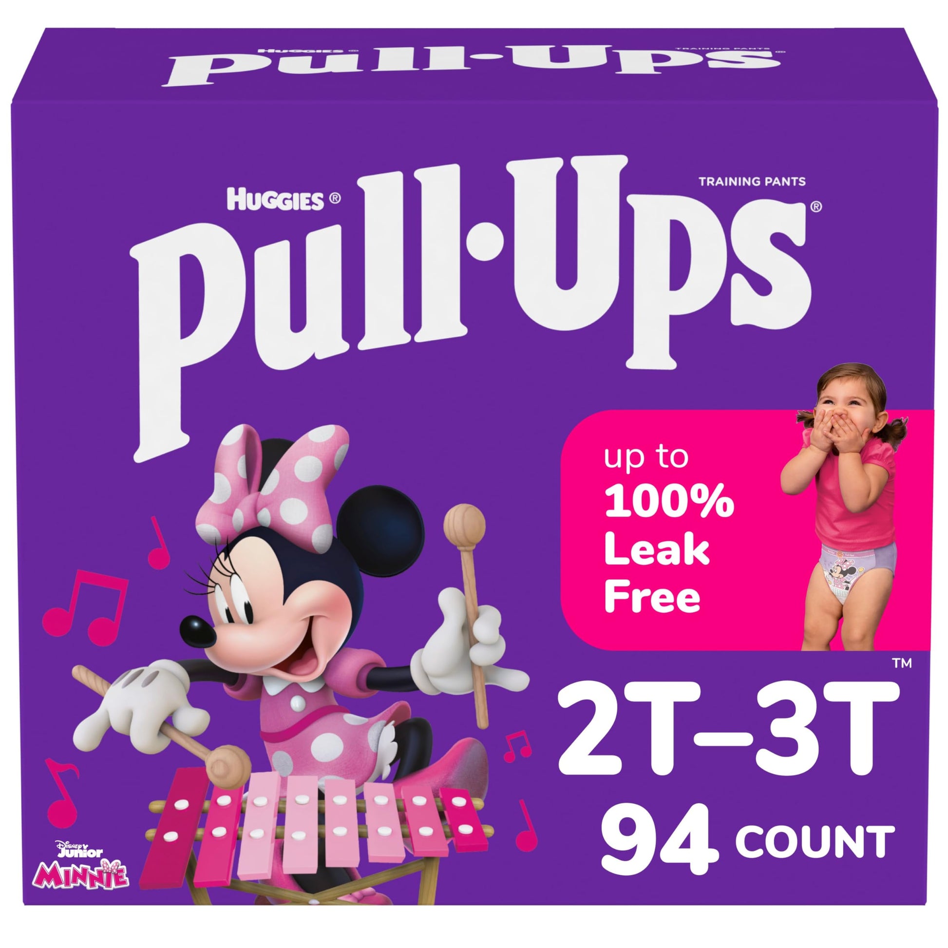 Pull-Ups Girls' Potty Training Pants, Size 2T-3T Training Underwear (16-34 Lbs), 94 Count