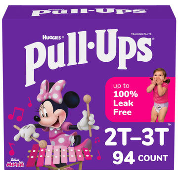 Pull-Ups Girls' Potty Training Pants, Size 2T-3T Training Underwear (16-34 Lbs), 94 Count
