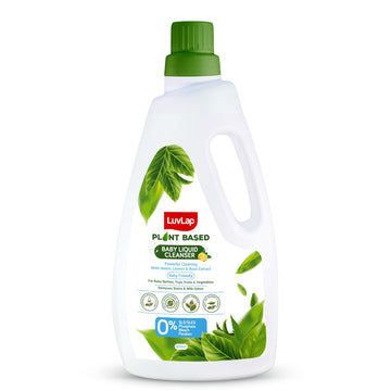 Luvlap Plant Based Liquid Cleanser, 1000Ml (Powered By Plant) With Neem, Lemon & Basil, For Feeding Accessories, Toys, Fruits & 