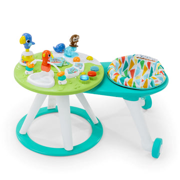 Bright Starts Around We Go 2-in-1 Walk-Around Baby Activity Center & Table, Tropic Cool, Ages 6 Months+
