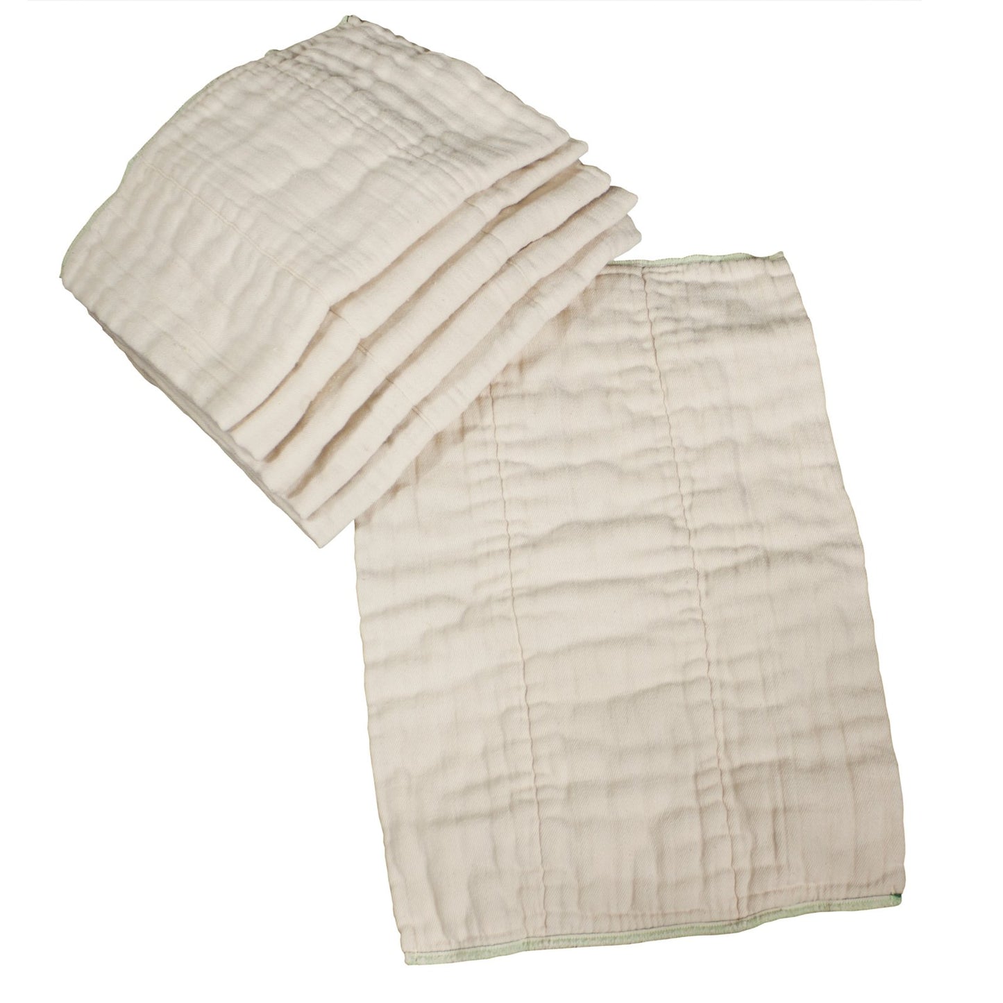Osocozy Unbleached Prefold Cloth Diapers - Soft And Absorbent Baby Diapers Made Of 100% Unbleached Cotton - 14.5'X22', Fits 15