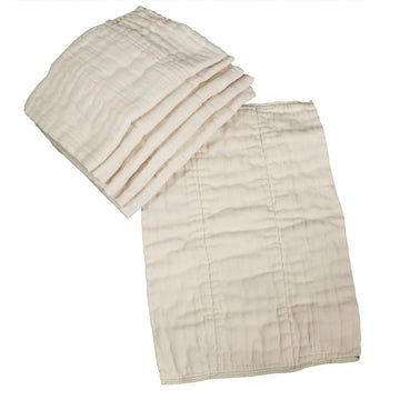 Osocozy Unbleached Prefold Cloth Diapers - Soft And Absorbent Baby Diapers Made Of 100% Unbleached Cotton - 14.5'X22', Fits 15