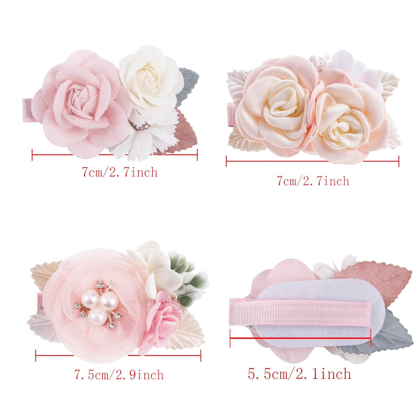 Flower Hair Clip Bfnaagirl Baby Girl Hair Bows Hair Accessories Alligator Clips For Infants Toddlers Gift (One Size, Flower8058)