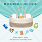 Maxgoods Baby Diaper Caddy Organizer -100% Cotton Baby Basket Bin With Removable Divider -Portable Tote Bag Storage Basket For B