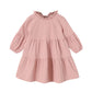 Toddler Kids Baby Girl Dress Lantern Long Sleeve Solid Color Casual Dresses Girls Fall Winter Outfit Clothes (2-3T, Pink)