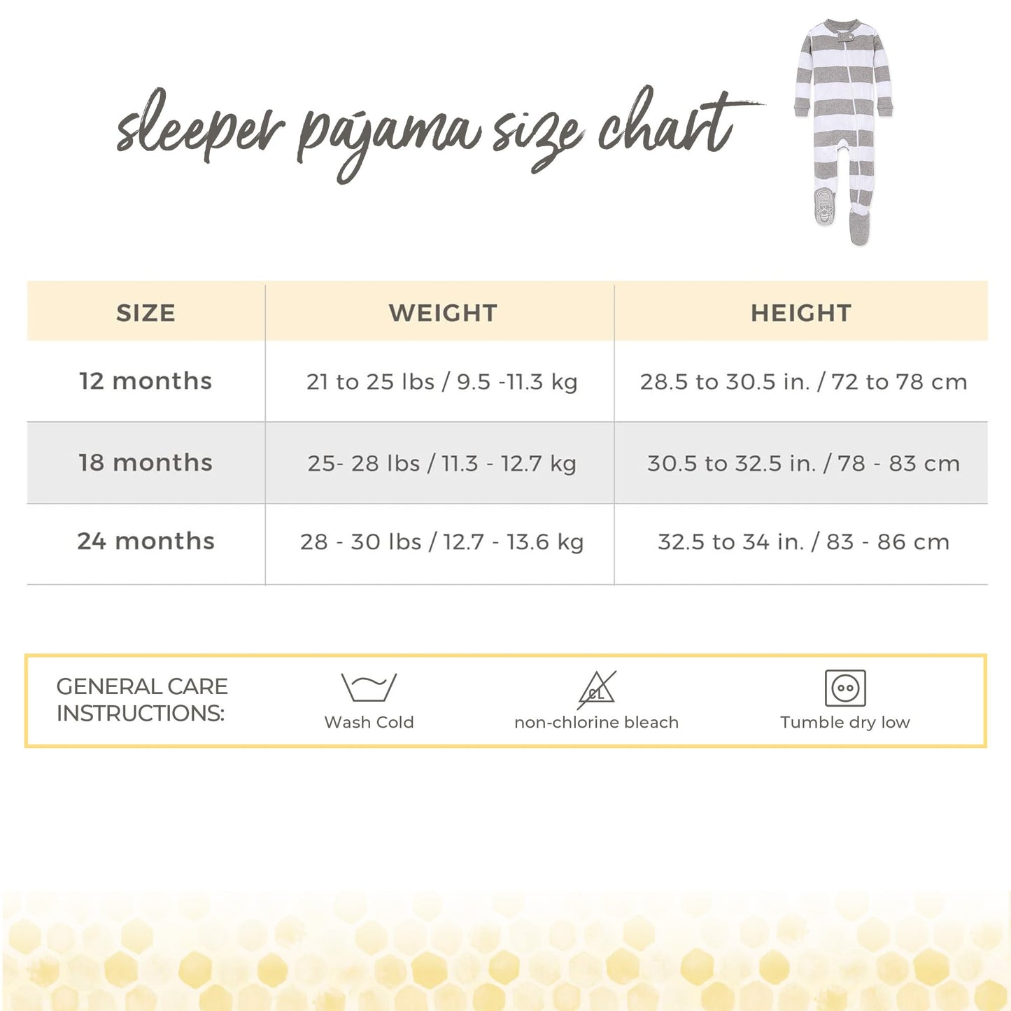 Burt'S Bees Baby Baby Boys Pajamas, Zip-Front Non-Slip Footed Pjs, Organic Cotton And Toddler Sleepers, Heather Grey Rugby Strip