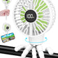 ECLIP Portable Stroller Fan, LED Display, 4 Speeds, Flexible Tripod Clip On Fan Blow Cold Air, 30dB Quiet Handheld Desk Cooling 