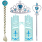 Yosbabe Princess Elsa Dress Up Party Accessories Princess Dress Up Jewelry Play Toy Set For Girls Party Favors Set - Elsa Crown
