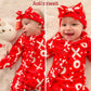 Aalizzwell 0-3 Months Newborn Baby Girls Valentines Day Romper Infant Winter Clothes Coming Home Outfit Red Heart Clothing