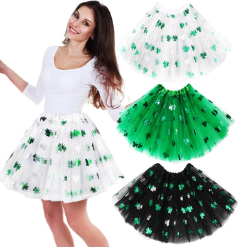 Mumufy 3 Pieces St. Patrick'S Day Tutu Skirt For Women Teen Girls Lightweight Green Tutu St Patricks Day Costumes For Party (Adu