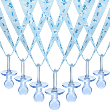 Bbto 24 Pieces Baby Shower Pacifiers Necklace Acrylic Chupones Para Baby Pacifier For Girls Boys Baby Shower Party Game Favors C