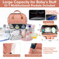 Axone 3 In 1 Baby Diaper Bag Backpack Unisex Travel Nappy For Boys & Girls Waterproof Stroller Straps Large Capacity Pink