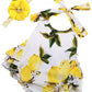 Princesasa Baby Girl Clothes Yellow Lemon Floral Ruffles Summer Cake Smash Outfits And Headband For Newborn Gifts,A6,7-12 Months