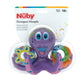 Nuby Floating Octopus Toy with 3 Hoopla Rings - Baby Bath Toy for Boys and Girls - 18+ Months - Purple (Pack of 1)