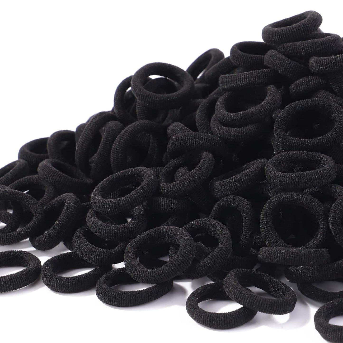 Jollybows 300Pcs Baby Hair Ties Girls Elastic Hair Accessories Small Nylon Hair Bands For Toddler Infant Ponytail Holders 1' Bl