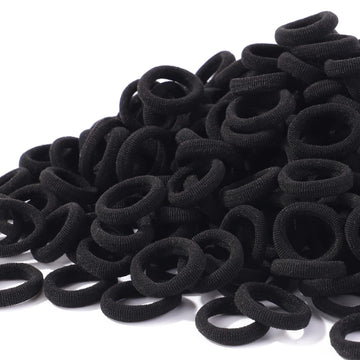 Jollybows 300Pcs Baby Hair Ties Girls Elastic Hair Accessories Small Nylon Hair Bands For Toddler Infant Ponytail Holders 1' Bl