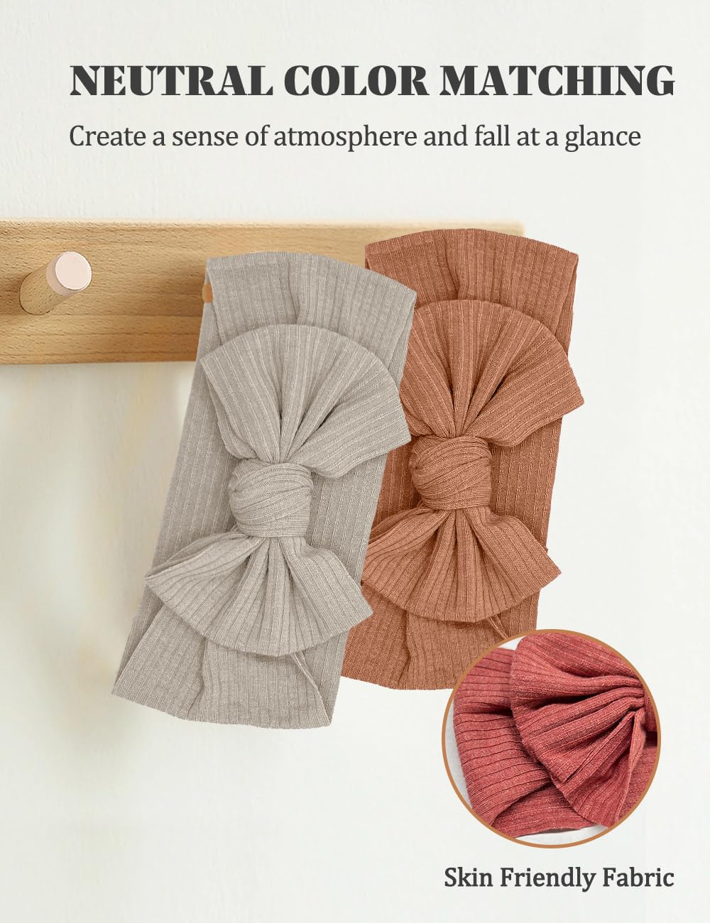 Zurlefy 6 Pack Pink Baby Girl Headbands And Bows, Handmade Infant Headband Bows For Baby Girls Head Wraps Newborn Toddler Bonnet