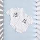 Jumpoff Jo - Seize The Moment Baby Milestone Onesies, 1 Through 12 Bodysuit Set With Numbers, Newborn Essentials