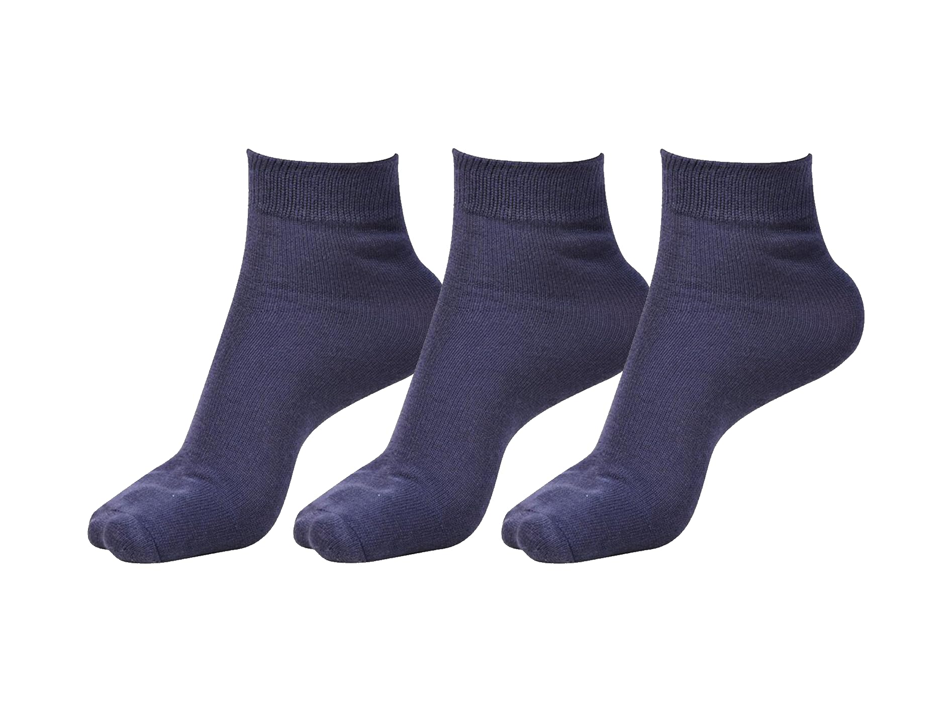 The Baby Company Kids Unisex Cotton School Socks (Ankle) Navy Blue Color (Pack Of 3) (810 Years)