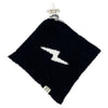 Lightning Bolt Baby Lovey Pacifier/Teether Holder 10x10 - DreamSoft Knitted Cuddly Soothie Reversible Mini Comfort Blanket - Cut