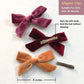 Fall Baby Girls Velvet Hair Bow Clips, 10Pcs Boutique 4' Bow Hair Alligator Clips Accessories For Toddlers, Little Girls, Schoo