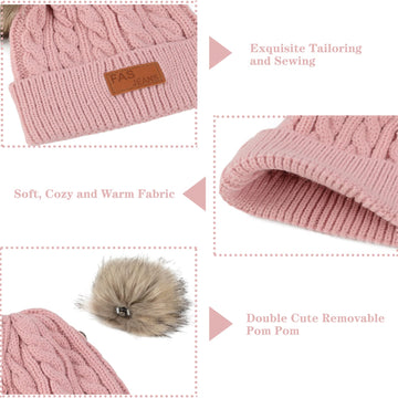 Century Star Baby Girl Hats Winter Cute Baby Beanies For Girls Boys Knit Baby Hats Warm Infant Toddler Hat Pom Pom Caps 1Pc Dark