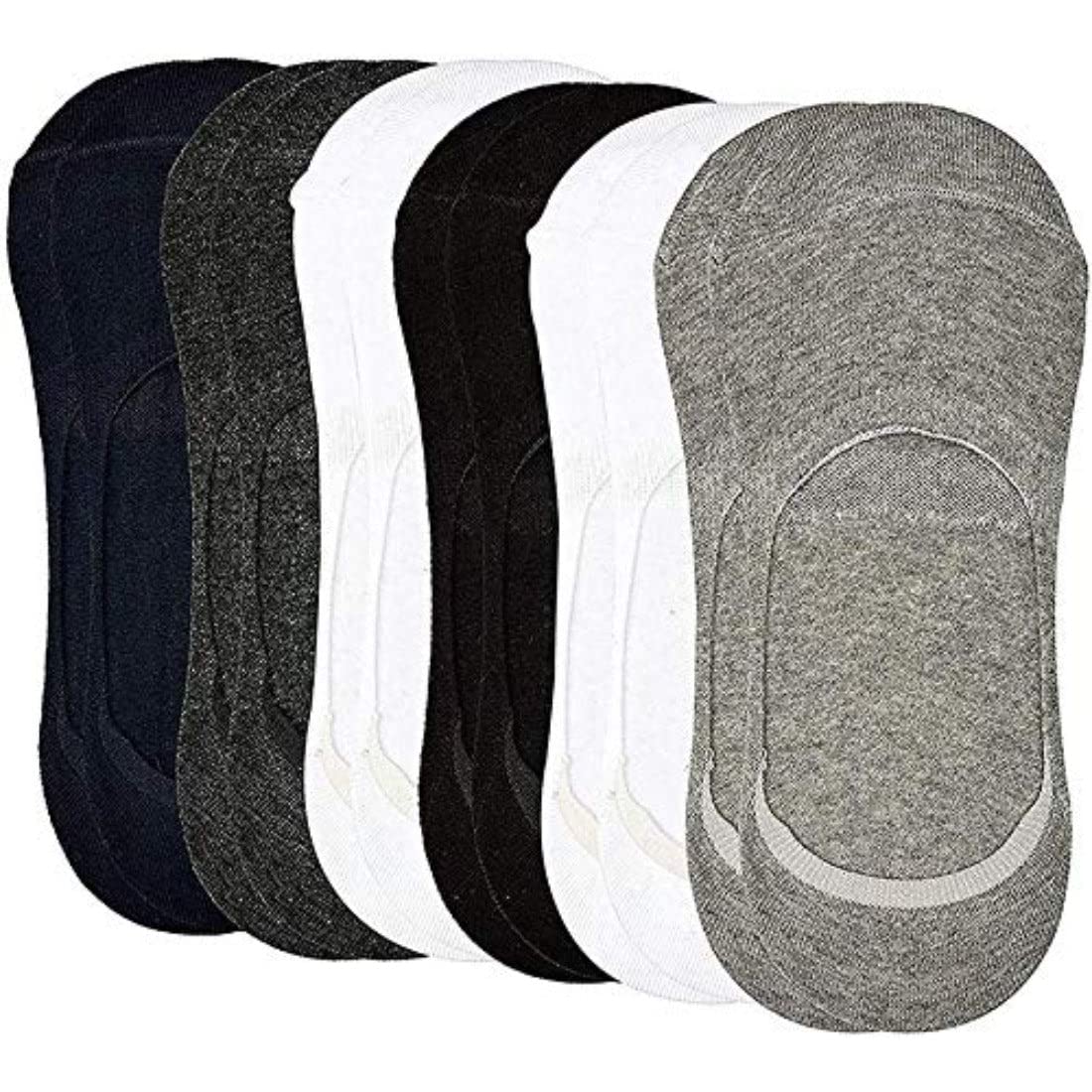Teemoods Unisex Cotton Low Cut Invisible No Show Solid Loafer Socks With AntiSlip Silicone Grip (Pack Of 4, Multicolor)