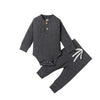Newborn Baby Girl Boy Fall Clothes 3 6 12 18 24 Months Outfits Long Sleeve Knitted Cotton Romper & Pants Infant Winter Sets