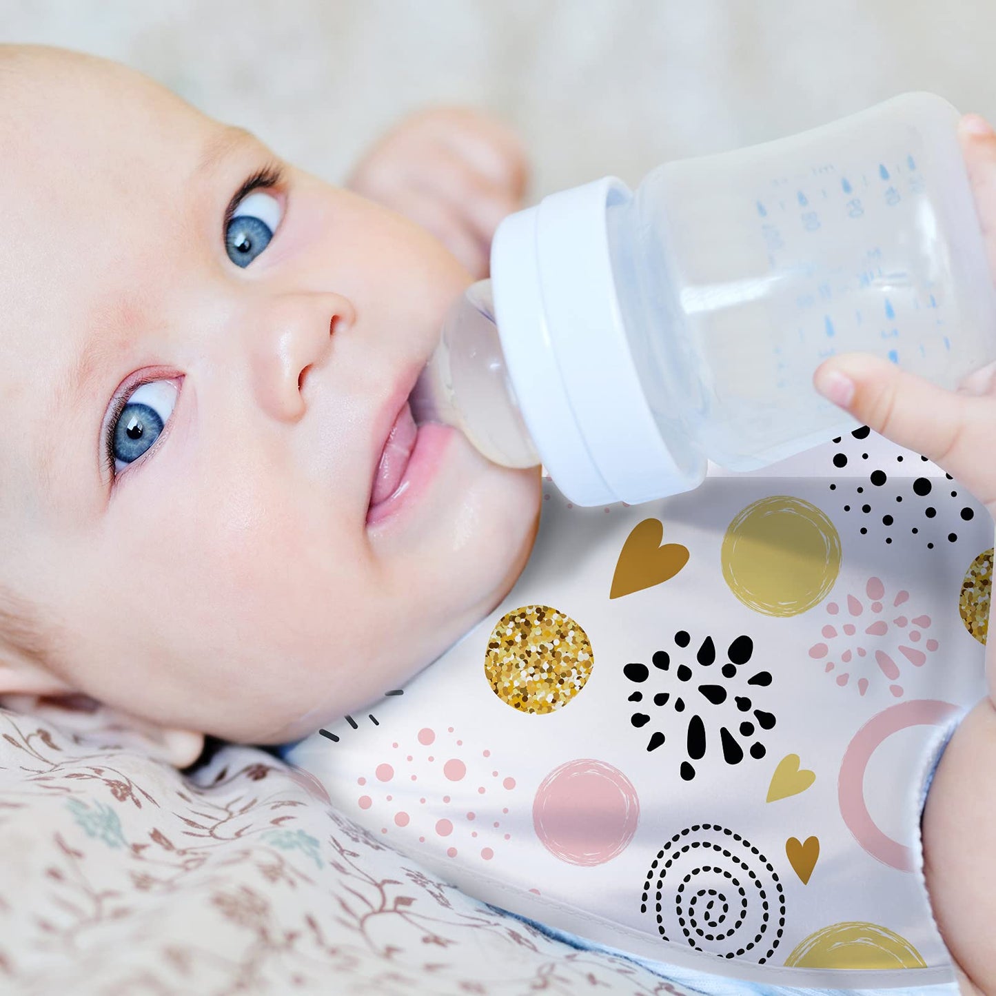 Satinior Sublimation Blank Baby Burp Cloths 5 Pieces Blank Baby Bibs Soft Absorbent Burping Solid White Unisex Boys Girls Burp C