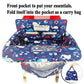 2-In-1 Shopping Cart And High Chair Cover For Baby, Padded Cover, Fold'N Roll Style, Portable With Carry Bag (Blue Whale)