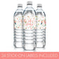 Baby In Bloom Baby Shower Water Bottle Labels, 24 Waterproof Stickers For Pink Floral Boho Girl Baby Shower