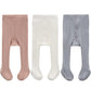 Cecorc Baby Tights - Thick Toddlers Girl Leggings-Seamless Cable Knit Cotton Stockings - Kids Pantyhose, 5-6 Years,3 Pack (Grey/