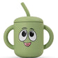 Fumiko Sippy Cups For Toddlers 1-3 - Adorable Personality Designs, Built-In Straw Lock, Easy-Grip Handles, (Starry Green)