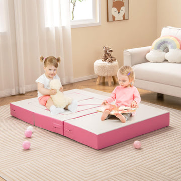 Costzon Climb And Crawl Foam Set, 4-In-1 Convertible Furniture Into Toddler Bed, Sofa, Table, Activity Play Blocks, 8-Piece Ligh