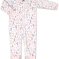 The Peanutshell Flowers & Stars 3 Pack Footed Sleepers For Baby Girls (9M) Pink