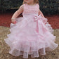 Jup'Elle Little Baby Girl Dress Flower Ruffles Party Wedding Pageant Princess Pink Dresses 12Months
